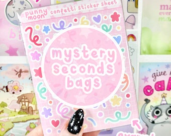 Cute Mystery Seconds Bag (small)| Kawaii Stationery Grab Bag| B-Grade Bundle| Oops Lucky Dip Set| Discount Sticker Pack| Scrapbook Supplies