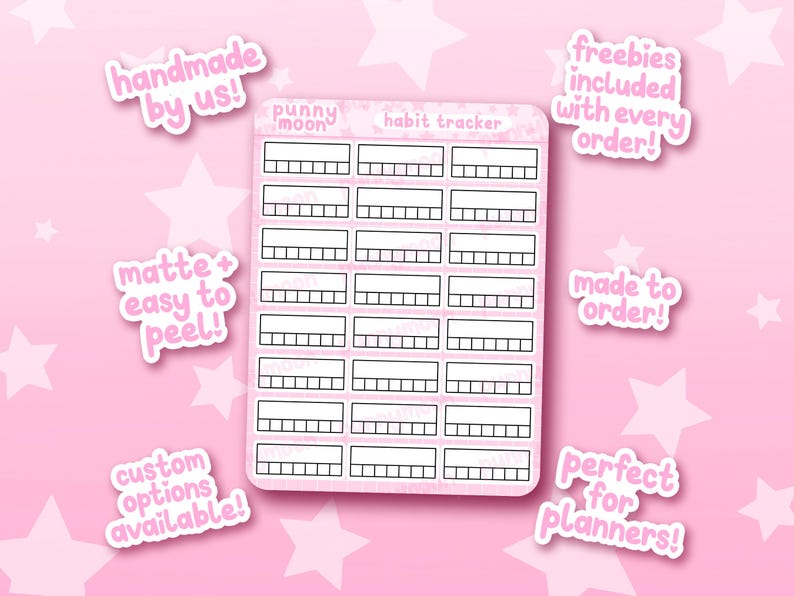 Habit Tracker Sticker Sheet| Cute Planner Stickers for Mood Tracking ...