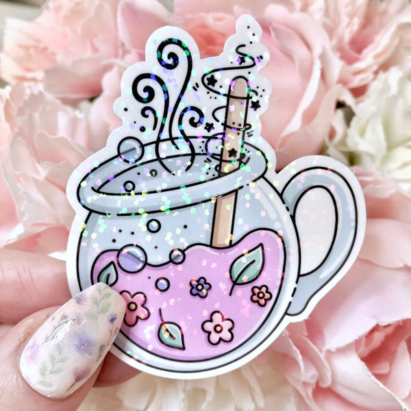 Witches Brew Vinyl Sticker | Holographic | Cute Planner Stickers | Kawaii | Punnymoon