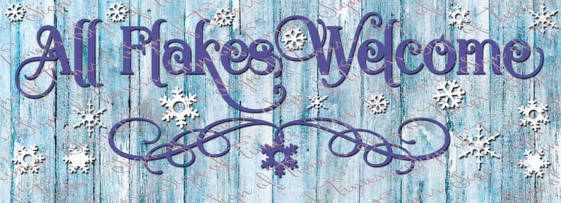 Download Free Christmas Svg Christmas Sign All Flakes Welcome Porch Sign Etsy SVG DXF Cut File