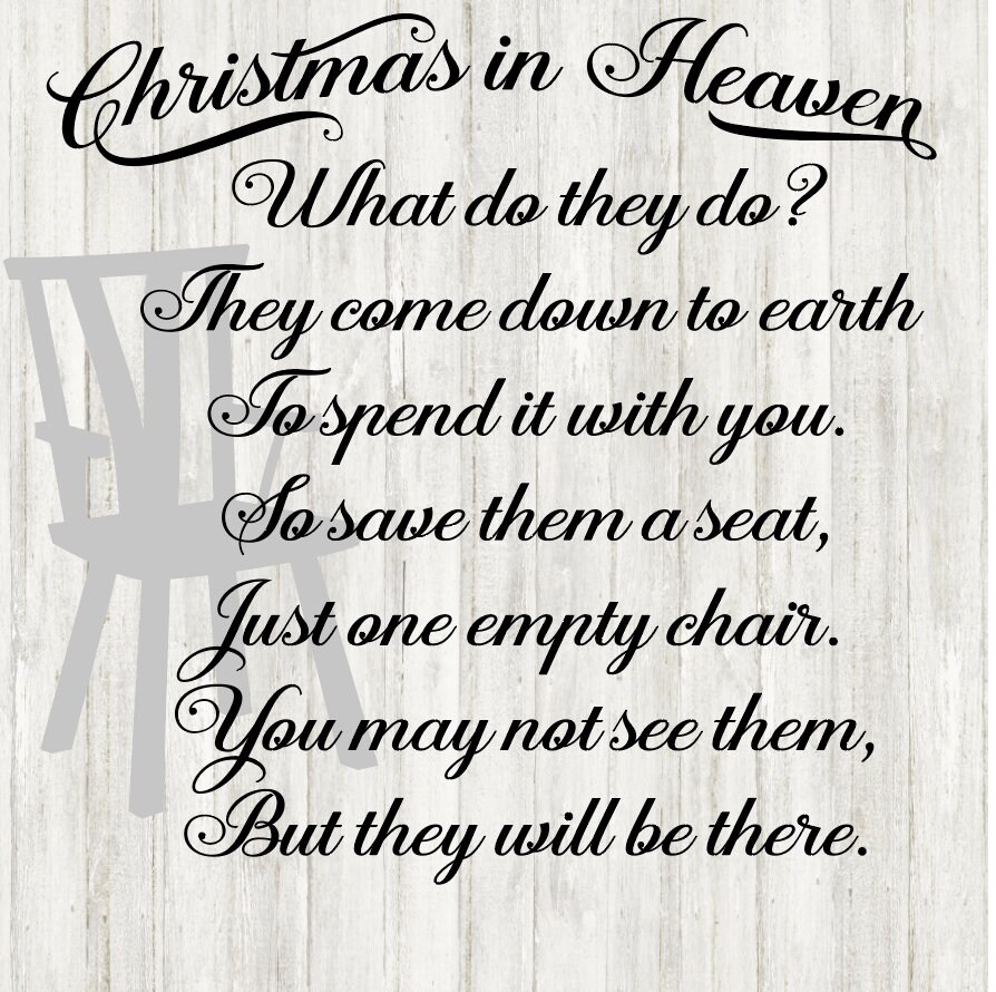 Download Christmas SVG Christmas in Heaven SVG Silhouette Cameo | Etsy