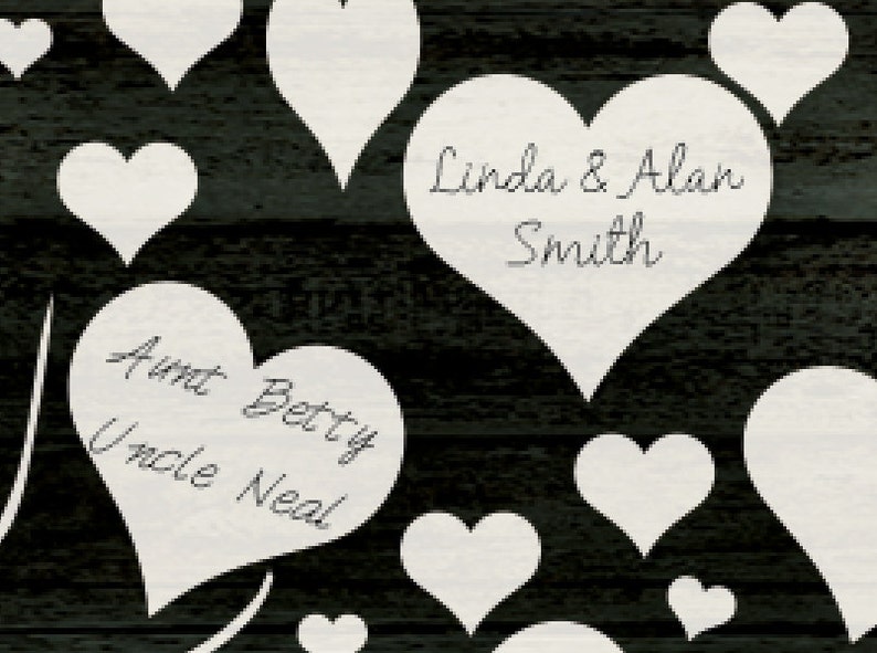 Download Wedding SVG Guest Book SVG AI Valentine heart tree love | Etsy