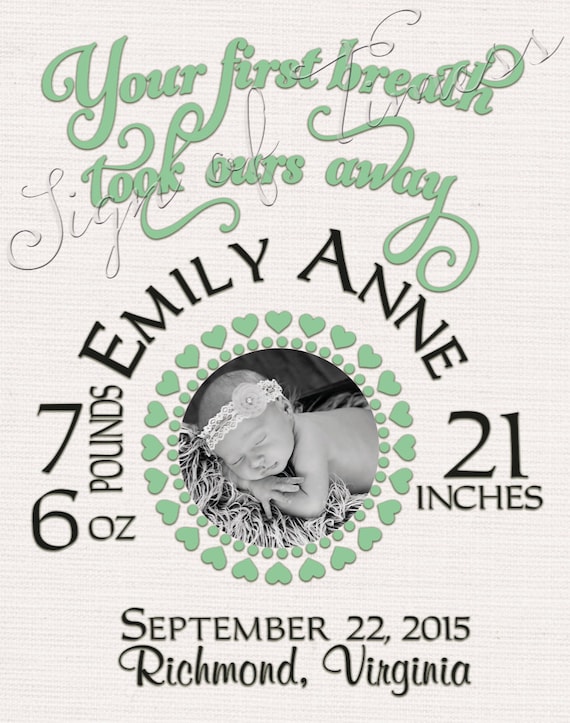 Download Baby SVG Frame Birth Certificate Baby Gift Baby Shower | Etsy
