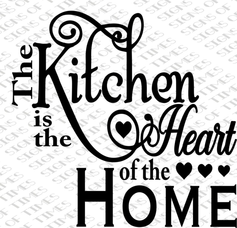 SVG Kitchen is the Heart of the Home Kitchen SVG Png Dfx Etsy