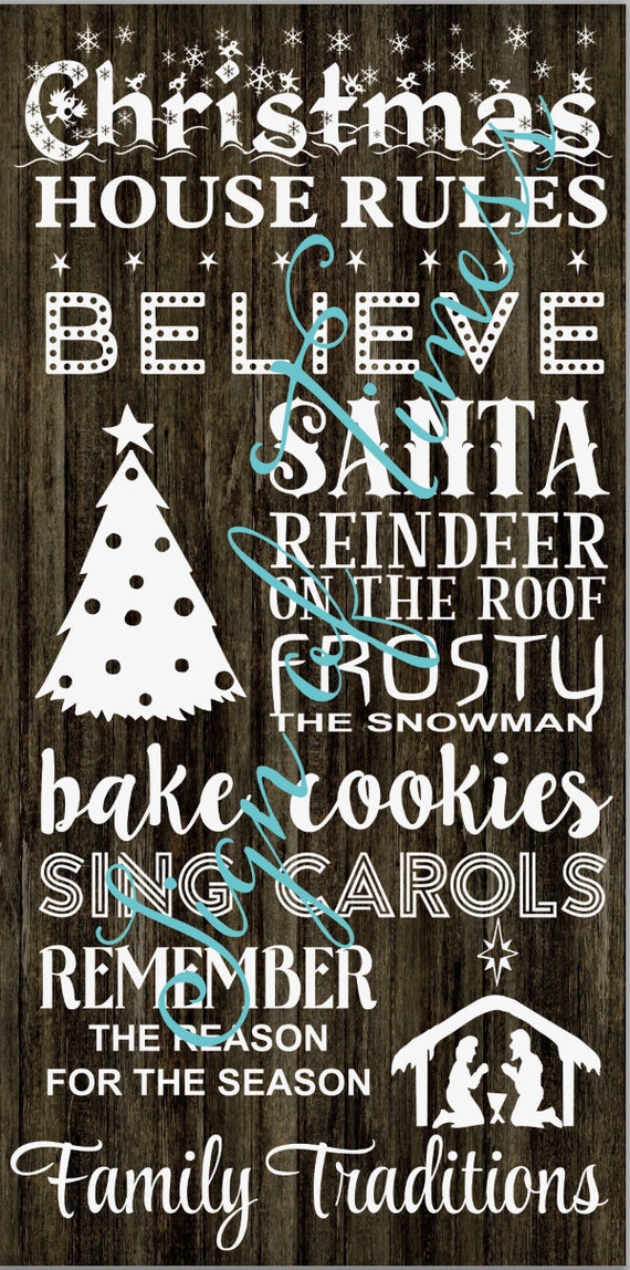 Download Christmas Svg Christmas House Rules Svg Png Dfx File For Etsy 3D SVG Files Ideas | SVG, Paper Crafts, SVG File