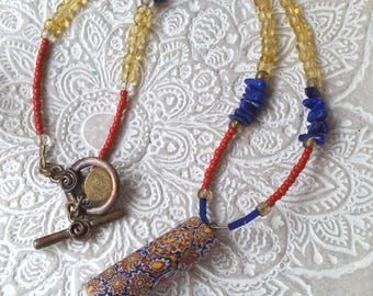 Beaded Necklace Assortment: Vintage Fimo, Lapis, Pearl, Resin