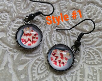Seashell Earrings: Mixed Metal Dangle Earrings
