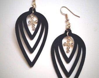 Faux Suede/Leather Earrings