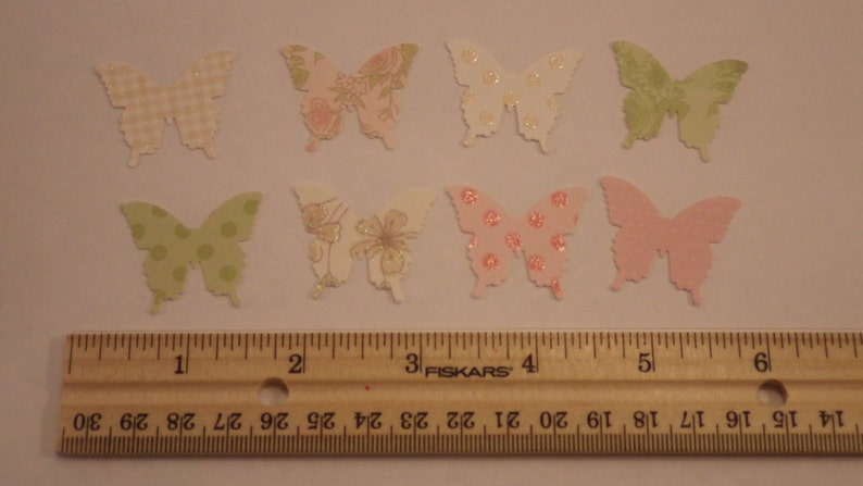 punches crafts etc scrapbooking embellishments 100 piece confetti parties card making Designer paper butterfly mix die cuts
