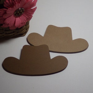 Cowboy Hat Die Cuts - 50 PC -  Choose Your Color - Custom Orders Welcome! VTC-0047