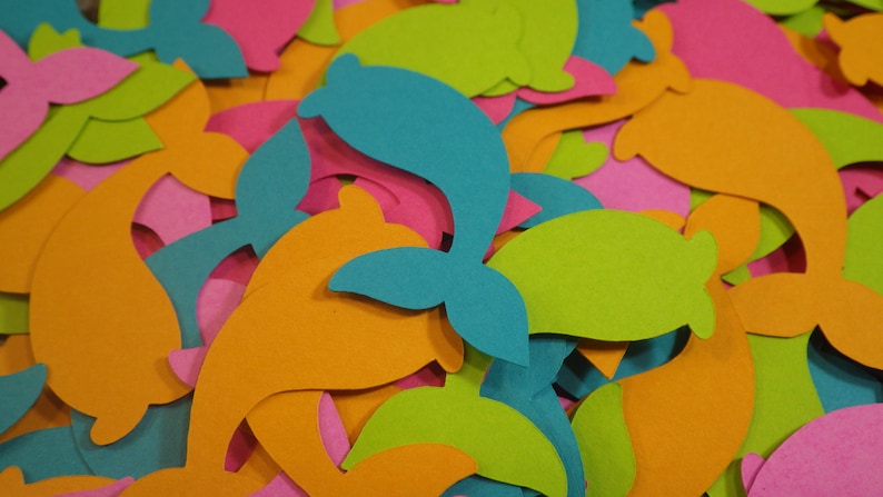 Custom Orders Welcome Confetti 1.263 X 1.5 inch 200 PC Set VTC-0410 Mermaid Tail Die Cuts