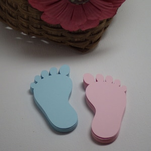 Baby feet Die Cuts - 1.29X2 - 100 PC - Confetti, Baby Shower, Embellishments, Scrapbooking, Card Making, Gender Reveal, Tags - VTC-0175