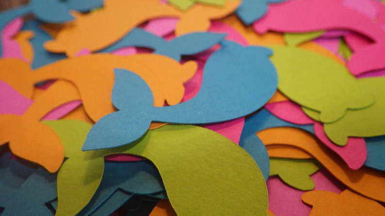 Custom Orders Welcome Confetti 1.263 X 1.5 inch 200 PC Set VTC-0410 Mermaid Tail Die Cuts