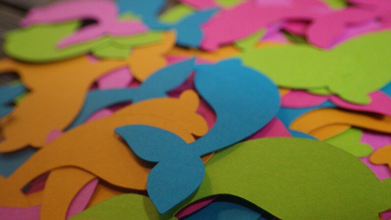 Custom Orders Welcome Confetti 1.263 X 1.5 inch 200 PC Set VTC-0410 Mermaid Tail Die Cuts