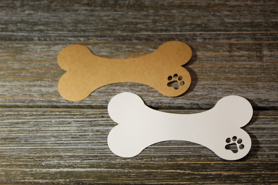 Dog Bone Die Cuts W/paw Print Dog Tags Bones Kids Crafts Crafts Parties