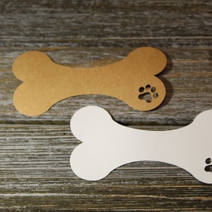 Dog Bone Die Cuts w/paw print - Dog Tags - Bones - Kids Crafts - Crafts - Parties -  50 PC Set - Custom Orders Welcome! Item No. VTC-0442PAW