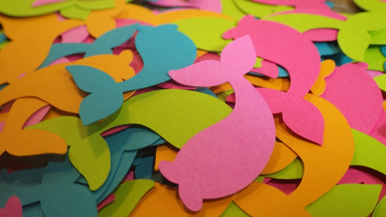 Custom Orders Welcome Confetti 1.263 X 1.5 inch 200 PC Set VTC-0410 Mermaid Tail Die Cuts