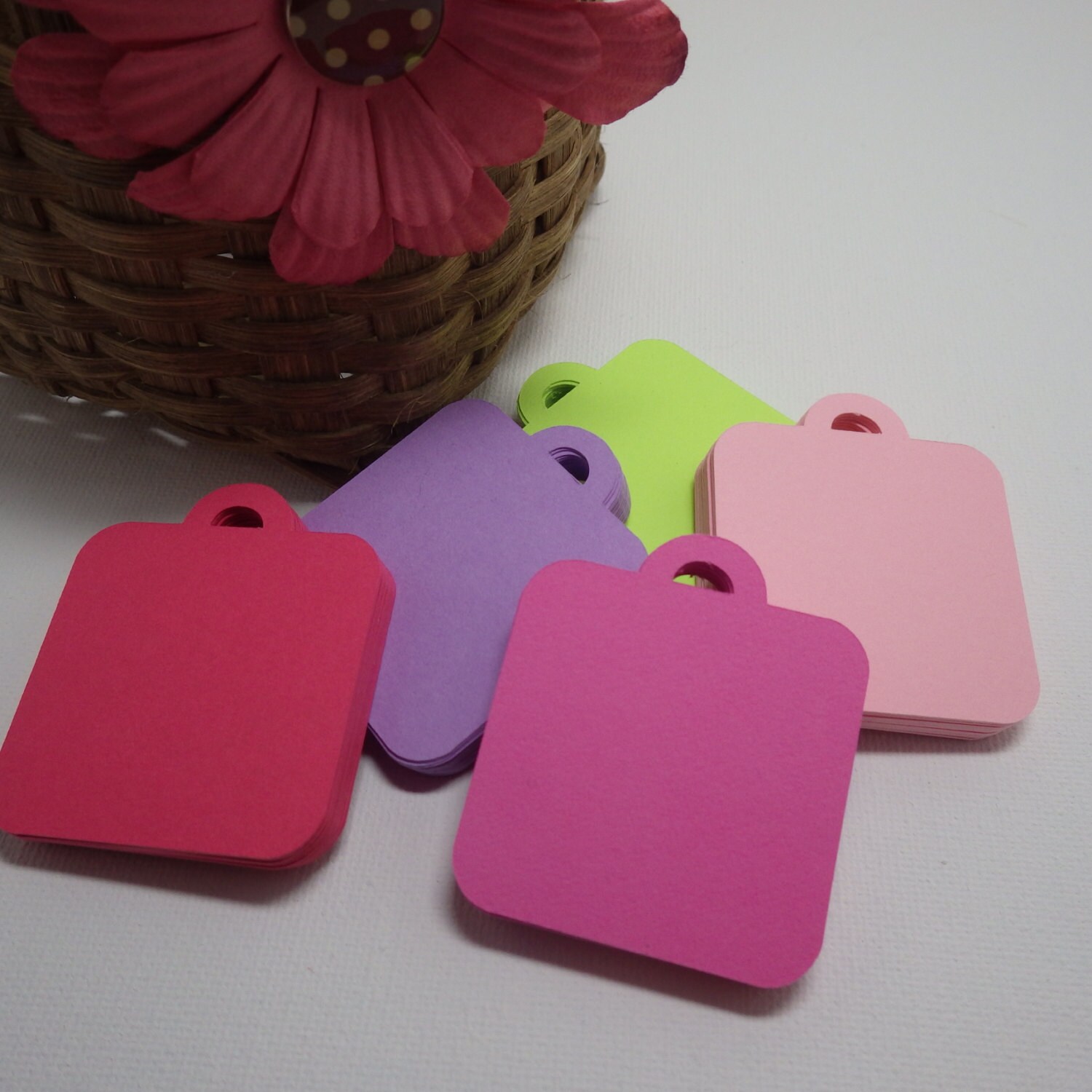 Square Gift Tag / Price Tag Die Cuts 24 Piece Your Choice Etsy