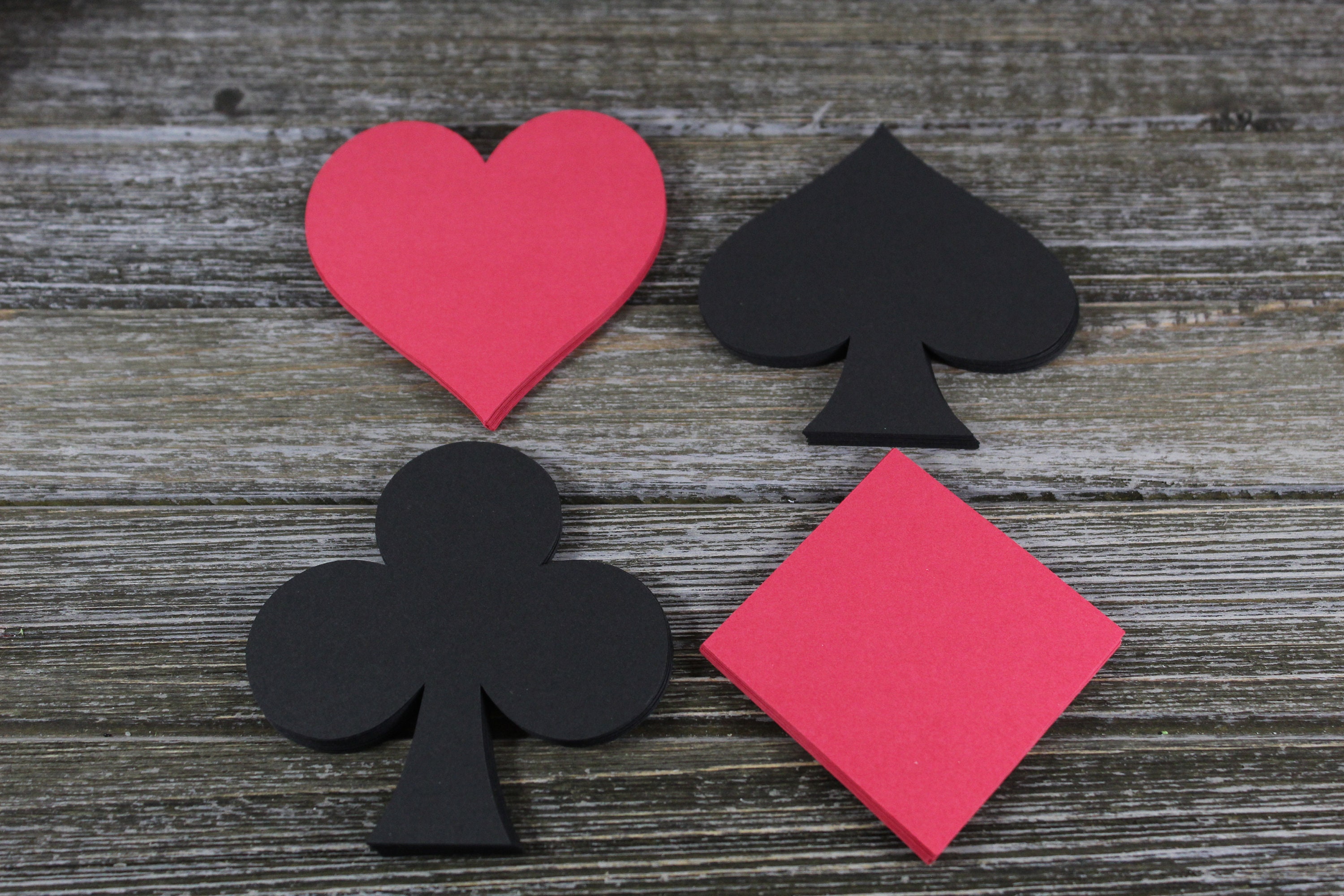 値下げ❗ LD チェッカーズ SPADE CLUB&DIAMOND HEARTS Poker Die Cut Shapes - Card Shapes - Heart - Club - Spade