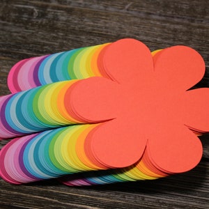 Bright Flower Die Cuts- Spring Die Cuts - Summer Die Cuts- 72 PC Set - 4 X 4.412 inch -  Custom Orders Welcome! VTC-0094XL