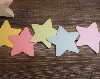 Chunky Star Paper Die Cuts - Baby Stars - Pastel Stars - 30 PC - 3.65 X 3.5 inch - Custom Orders Welcome! VTC-0408