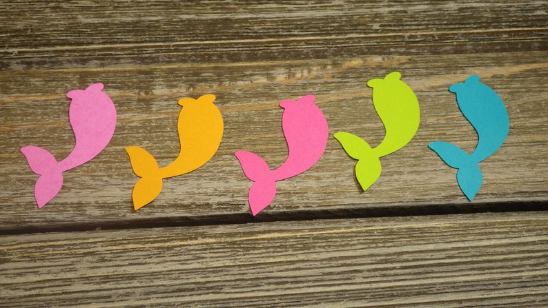Custom Orders Welcome Confetti 1.263 X 1.5 inch 200 PC Set VTC-0410 Mermaid Tail Die Cuts