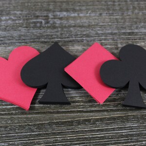 Poker Die Cut Shapes - Card Shapes - Heart - Club - Spade - Diamond - 60 PC Set - 3.5 X 4 inch - Custom Orders Welcome! VTC-0477 image 2