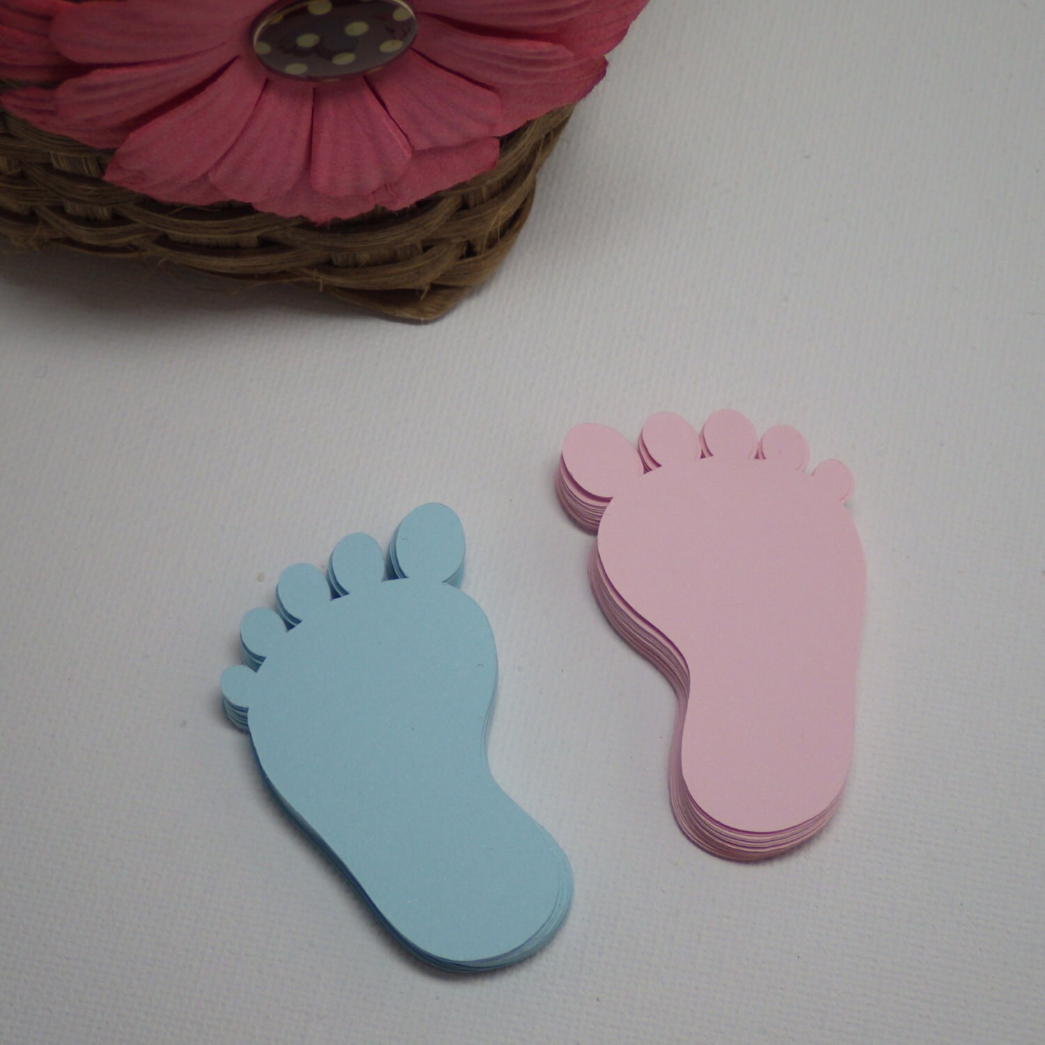 Baby feet Die Cuts Set of 100 PC 2 inch X 2.92 inch Baby