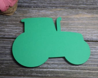 Tractor Die Cuts - Farm Die Cuts - 30 PC Set - 4.5 X 3.15  - Birthday Parties - Decorations - Custom Orders Welcome! VTC-0149