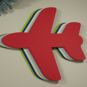 Airplane Die Cuts - Plane Die Cuts - 20 PC Set -  5 inch X 4.9 inch - Custom Orders Welcome! VTC-0424
