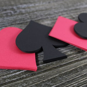 Poker Die Cut Shapes - Card Shapes - Heart - Club - Spade - Diamond - 60 PC Set - 3.5 X 4 inch - Custom Orders Welcome! VTC-0477 image 3