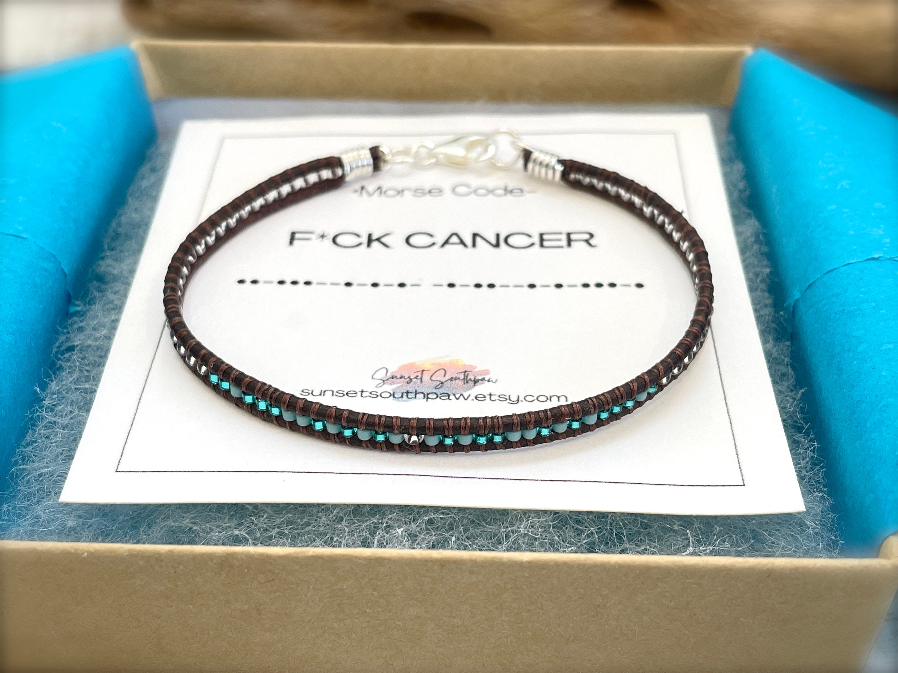 Cancer Bracelets for Women, Morse Code Bracelet Sterling Silver, Strength  Bracelets, Cancer Survivor Bracelet, F Cancer Morse Code Bracelet 