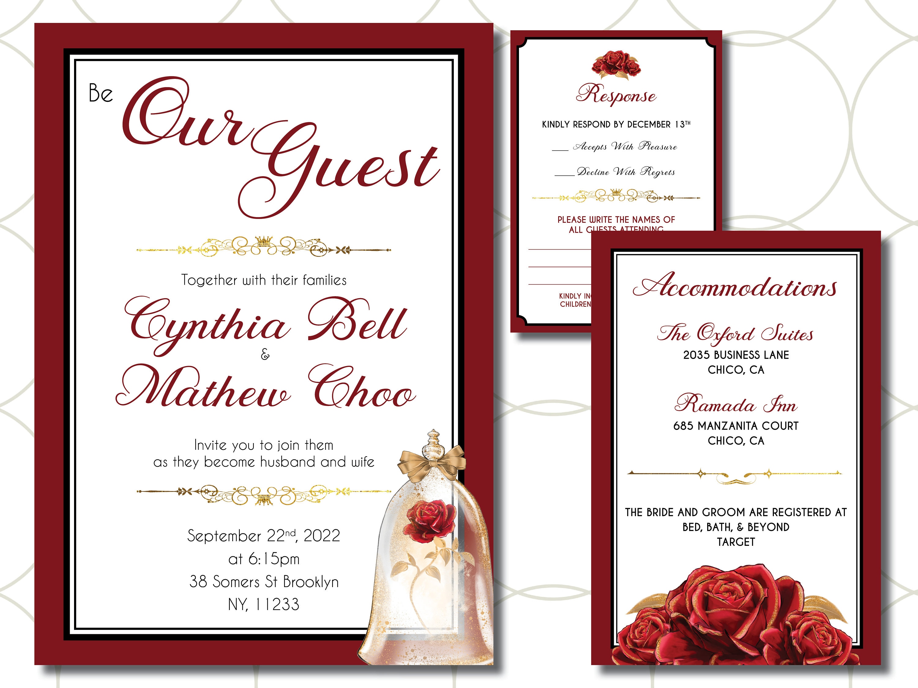 Be Our Guest Wedding Invitation Suite | Etsy