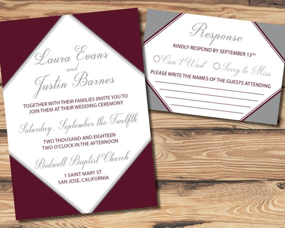 wedding invitations etsy