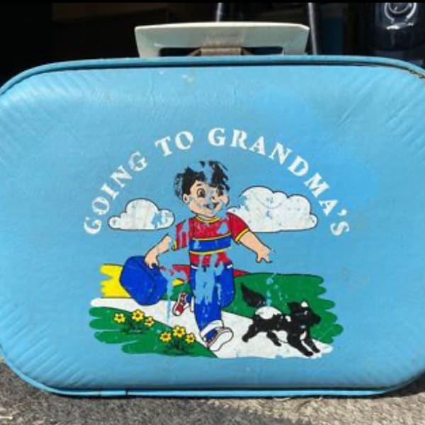 Going To Grandmas Vintage Mini Suitcase