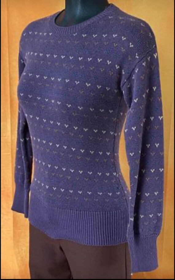 Womens Vintage Purple Knit Sweater