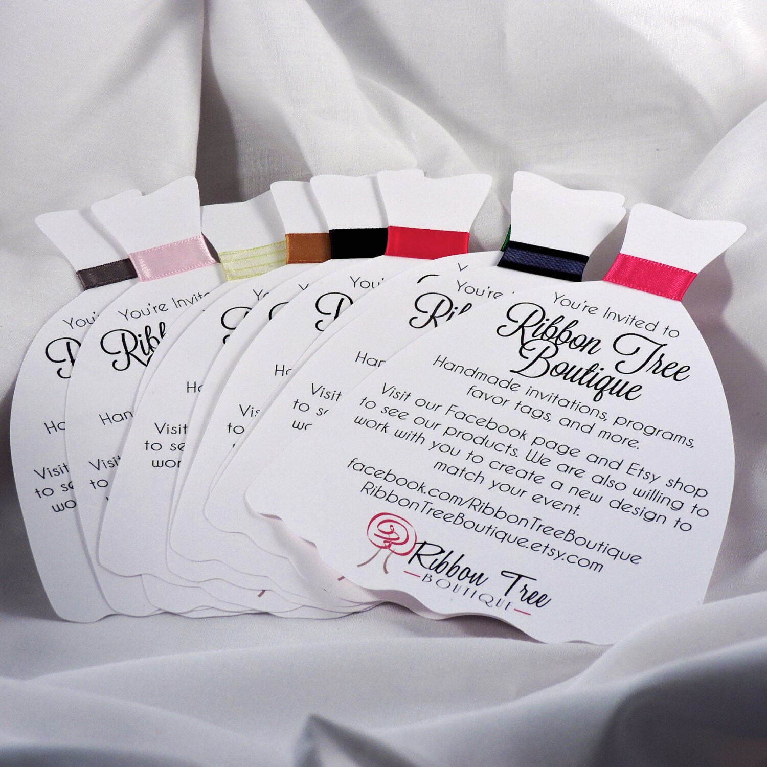 bridal shower invitations shaped like a dress Wedding Dress Bridal Shower Invitations main image 1