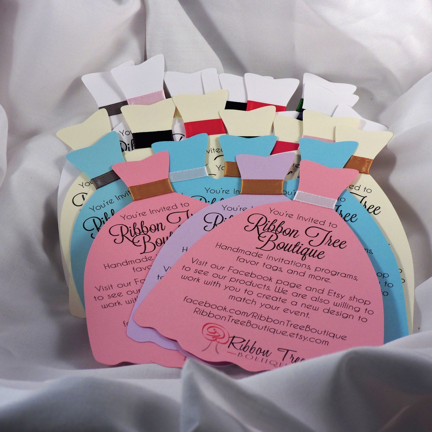 bridal shower invitations shaped like a dress Wedding Dress Bridal Shower Invitations