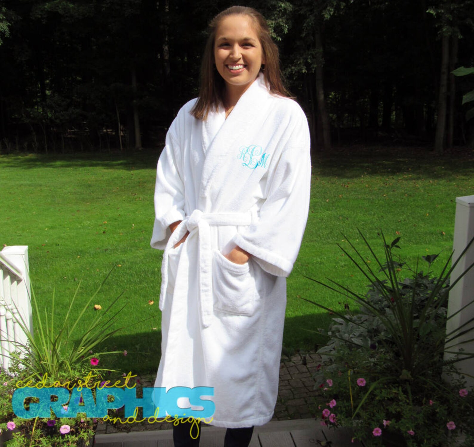 Set of 2 Personalized Bath Robes Embroidered Terry Robes Etsy