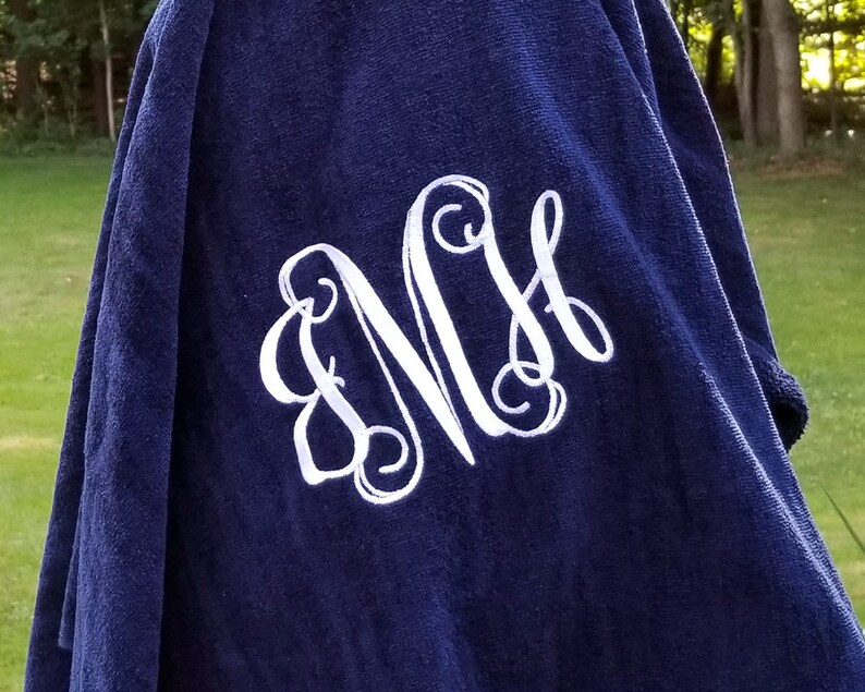 EXTRA LARGE Monogrammed Beach towel Bridesmaid Gifts Etsy