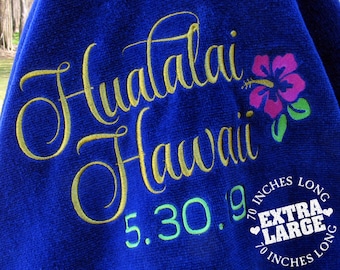 ADULT SIZED Beach Towel custom personalized embroidered monogrammed - personalized swim towel