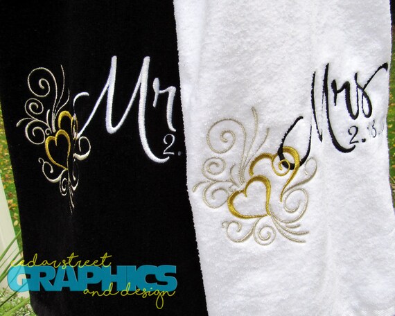 Mr And Mrs Beach Towels Extra Large His And Hers Beach Towel Set Of Two Couples Monogrammed Beach Towels Honeymoon Towels