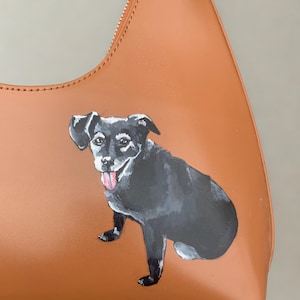 Custom Pet Portrait Purse – Realistic Hand-Painted Dog or Cat Art on Your Bag | Unique Gift for Pet Lovers | Animal Painting on Purse