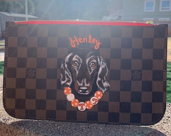 Custom Pet Portrait Purse – Realistic Hand-Painted Dog or Cat Art on Your Bag | Unique Gift for Pet Lovers | Animal Painting on Purse