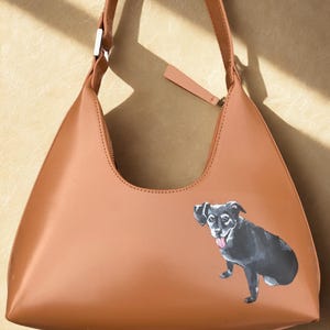Custom Pet Portrait Purse – Realistic Hand-Painted Dog or Cat Art on Your Bag | Unique Gift for Pet Lovers | Animal Painting on Purse