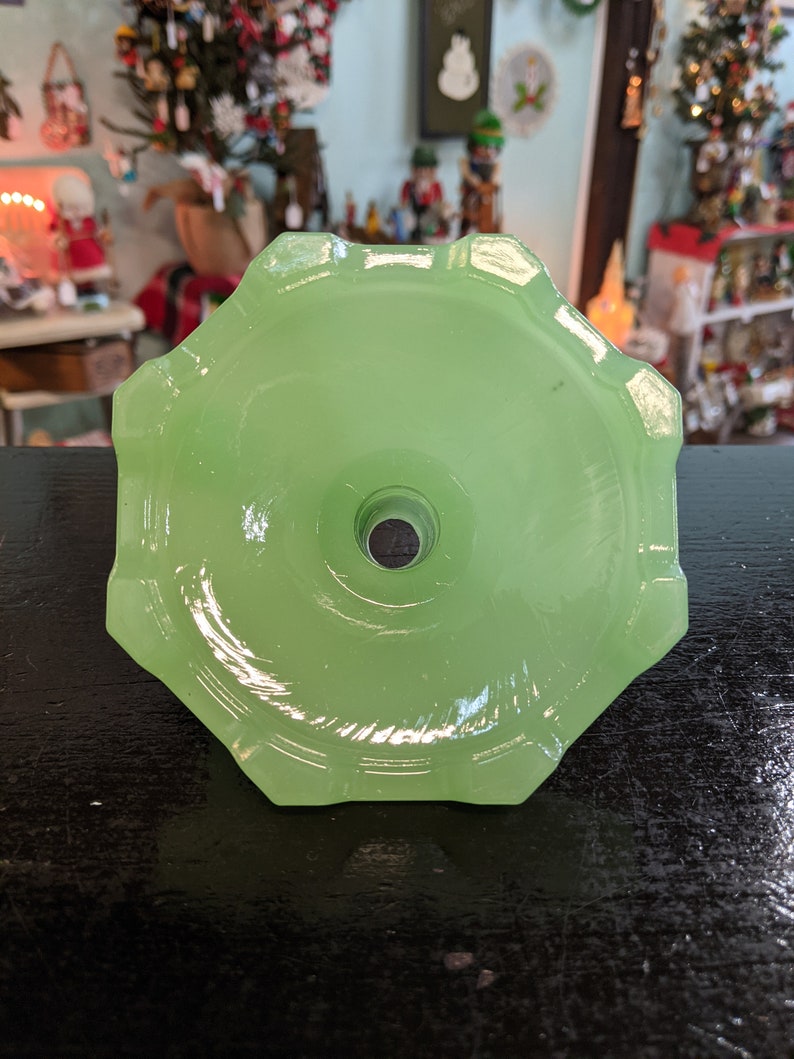 Vintage Houze Glass Jadeite Lamp Base Etsy