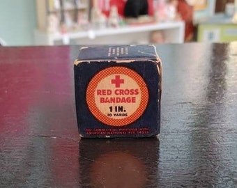 Vintage Johnson & Johnson Red Cross Bandage in Original Box