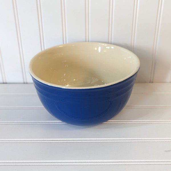 Vintage Universal Pottery Blue Oxford Stoneware Mixing Bowl- 8"