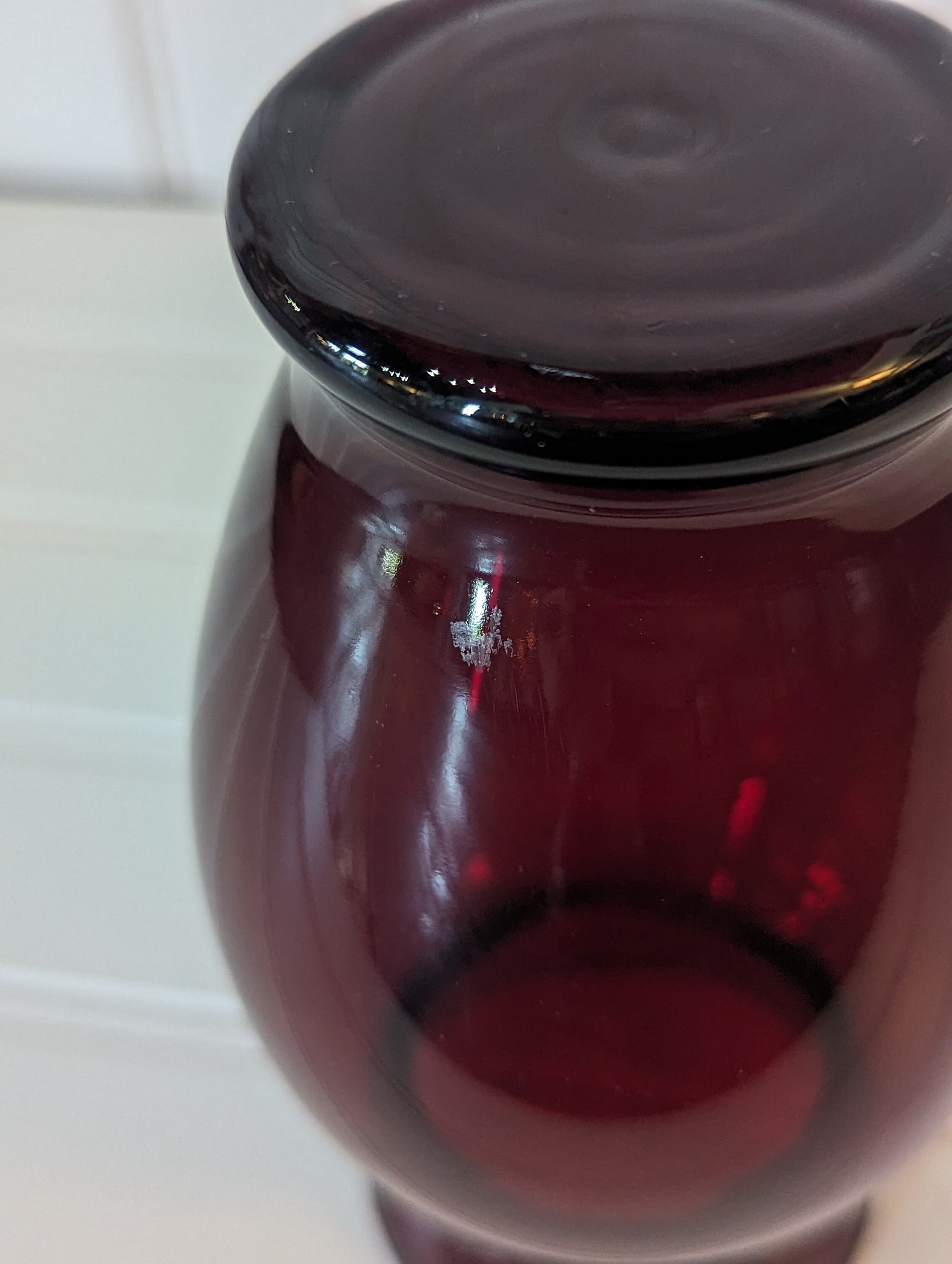 ヴィンテージ アンカーホッキング ロイヤル ルビーレッド ガラス