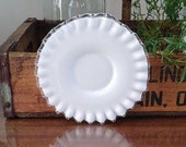 Vintage Fenton Silvercrest Milk Glass Saucer